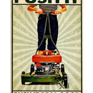 Gardening Push It Real Good Poster, Plants Lover Vintage Poster, Gift For Gardener