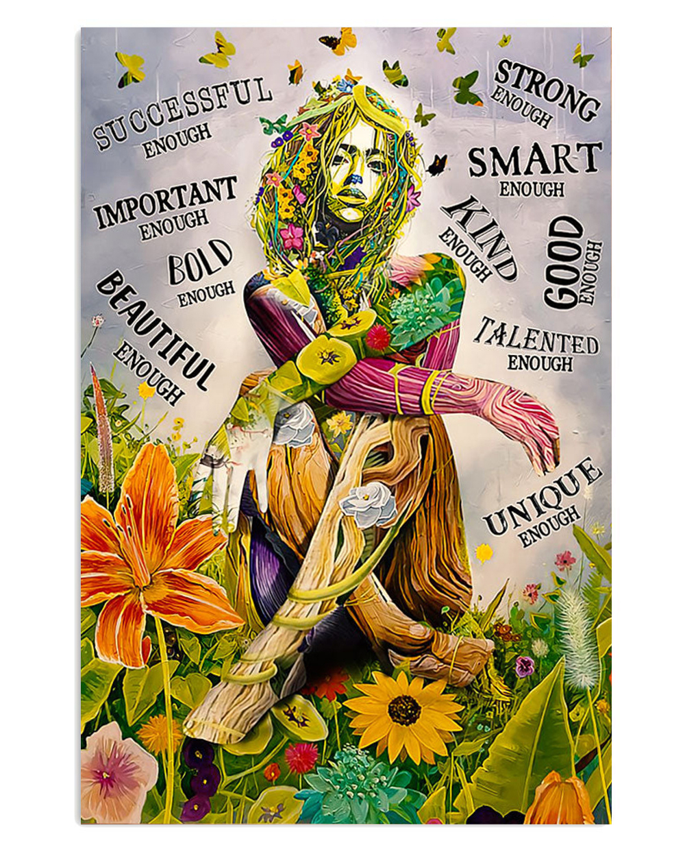 Gardening Smart Strong Bold Girl Poster, Plants Lover Vintage Poster, Gift For Gardener