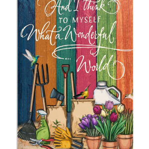 Gardening Wonderful World Poster, Plants Lover Vintage Poster, Gift For Gardener