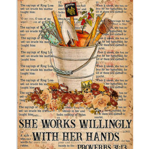 Gardening Works Willing With Hands Poster, Plants Lover Vintage Poster, Gift For Gardener