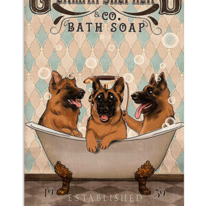 German Shepherd Dog Bath Soap Shepherd Poster, Dog Mom Dad Gift, Animal Lovers Poster