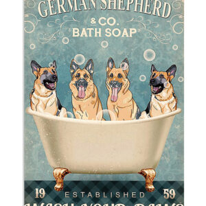German Shepherd Dog Wash Your Hand Shepherd Mom Dad Poster, Animal Lovers Gift