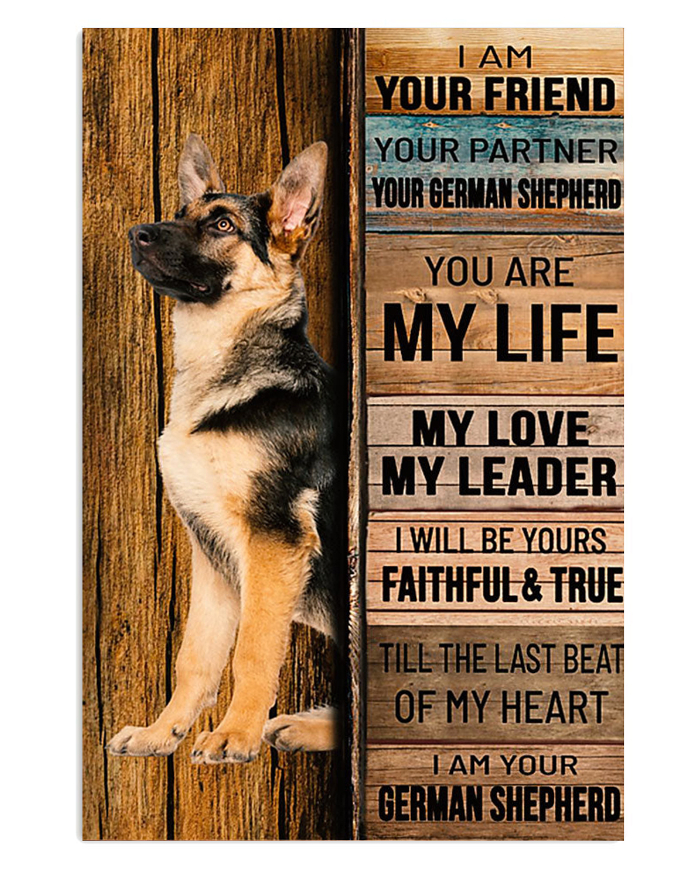 German Shepherd Your Friend Shepherd Poster, Dog Mom Dad Gift, Animal Lovers Poster