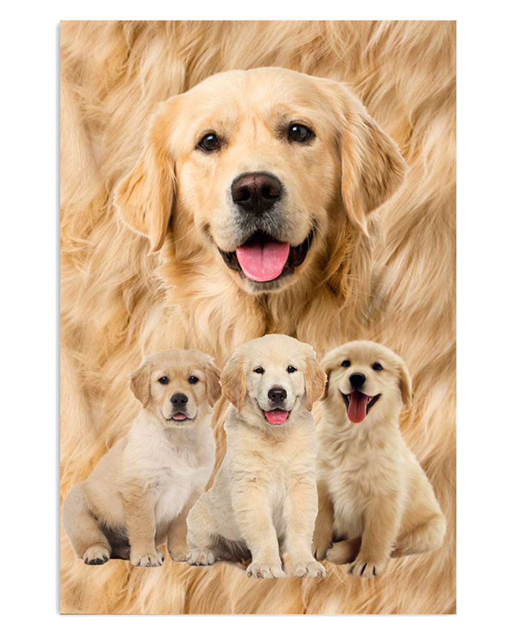 Golden Retriever Dog Puppies Dog Puppies Lover Poster, Animal Lovers Poster, Dog Mom Dad Gift