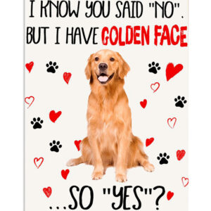 Golden Retriever Golden Face Dog Puppies Lover Poster, Animal Lovers Poster, Dog Mom Dad Gift