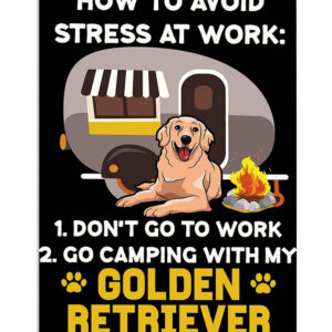 Golden Retriever Loves Camping And Dog Dog Puppies Lover Poster, Animal Lovers Gift